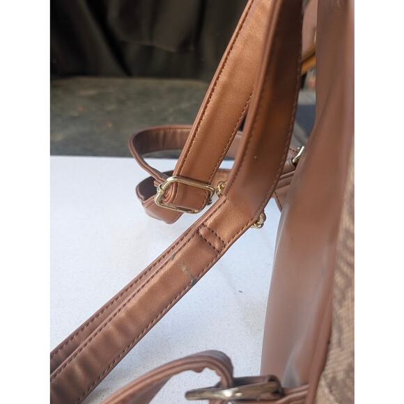 Juicy Couture Y2K Monogram Mini Backpack Purse Heart Detail 2000s Brown Bag main image 8